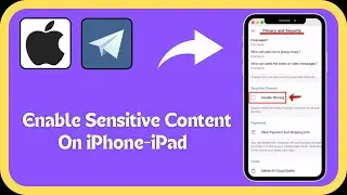 Enable Sensitive Content On Telegram || Disable Filtering On Telegram In iPhone-iPad || 2024