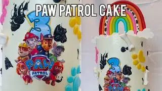 BEAUTIFUL PAW PATROL Cake tutorial| Decorate a Paw Patrol cake with me. 