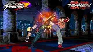 Kazuya Mishima vs Adelheid Bernstein - The King of Fighters X Tekken l Namco X SNK