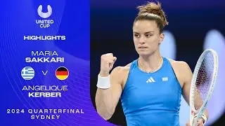 Maria Sakkari v Angelique Kerber Highlights | United Cup 2024 Quarterfinal