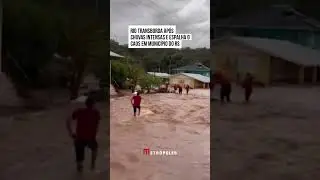 Rio transborda após chuvas intensas e espalha caos em município do Rio Grande do Sul