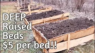 Raised Beds - Design and Build - Hugelculture Style and VERY low cost ($5 per bed!!!)