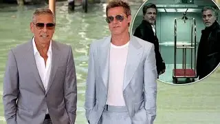 "Brad Pitt & George Clooney's $200M Film 'Wolfs' Premieres in Venice"
