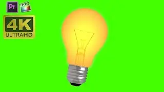 Idea Lamp / Bright Side - Green Screen Footage Free 4K