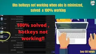 Obs hotkeys not working when obs is minimized, solved  & 100% working .mp4