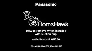 Panasonic - WINDOW Camera - KX-HNC500W, KX-HNC505W - Remove when installed with the Suction Cup