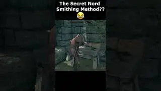 The Secret Nord Smithing Method?? 😂 #skyrim #skyrimanniversary #elderscrolls #shorts