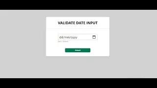 #12 Validate Date Input with React Hook Form v7 - React Micro Project for Beginners