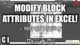 AutoCAD How To Edit Block Attributes in Excel: Import/Export Attributes - 2 Minute Tuesday