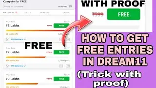 How to get free entries in dream11 || play for FREE in dream11 || FANTASY JK