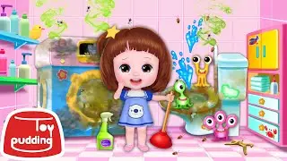 Baby Doli fantastic house clean up learning game play