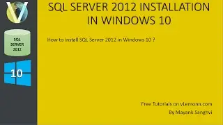 SQL Server 2012 Installation in Windows 10