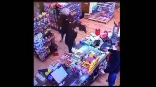 Two Girls Fighting in a store