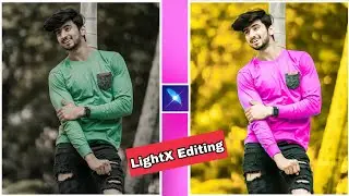 LightX Photo Editing_Splesh effect | LightX Photo Editor Tutorial | Breakground yellow Color