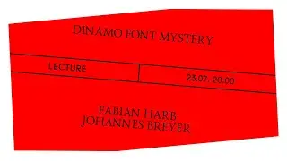 Dinamo font mystery. Lecture