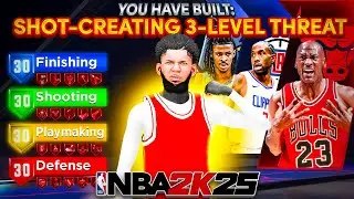 NEW SHOT-CREATING 3-LEVEL THREAT BUILD is the BEST BUILD in NBA 2K25! OVERPOWERED POINT GUARD!