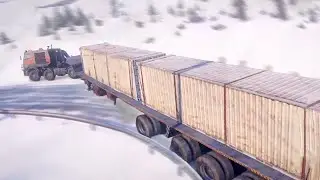 Satisfying tight turn (SnowRunner)