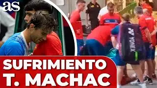 MACHAC, rival de ALCARAZ, se retira así: SOBRECOGEDOR MOMENTO en la COPA DAVIS