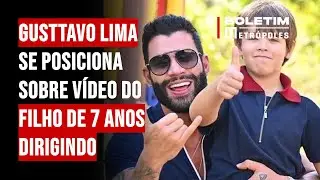 Gusttavo Lima se posiciona sobre vídeo do filho de 7 anos dirigindo