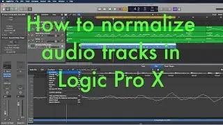 How to normalize audio tracks in Logic Pro X