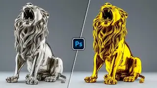 How To Convert Silver Statue into Golden Statue easily using photoshop.