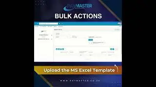 Bulk actions Paymaster: Payroll changes on an Excel template