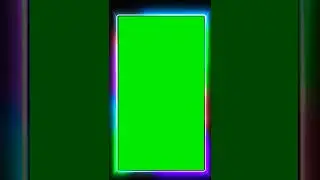 4K Neon Border | GREEN SCREEN | Full screen Glowing Frame | Abstract Video