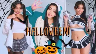 Last minute Halloween costumes| Easy DIY Halloween Costume Try On!!