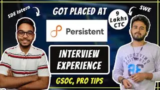 🔴 PERSISTENT | 👨🏻‍💻 Interview Experience | Coding Journey 🔥| PRO TIPS