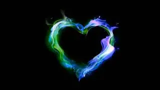 NEON BURNING HEART | Blue & Green Color | Glowing Hearts with Neon Light | After Effects | Black BG