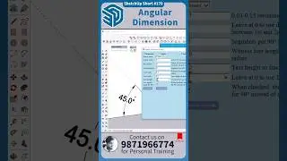 🔷 SketchUp Short - 170, Angular Dimension