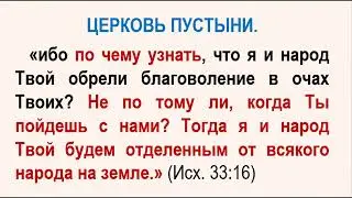 💥4 ТЕМА. ЦЕРКОВЬ ПУСТЫНИ? Мини проповеди.