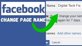 How to Change Facebook Page Name on Laptop/PC