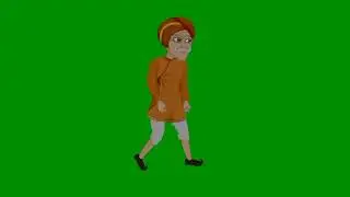 Old man walking green screen video | Copyright Free