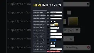 HTML Input types 