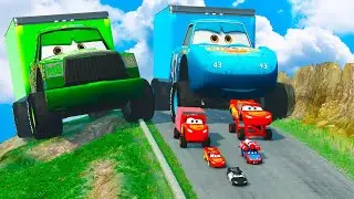 DOWN OF DEATH vs Big Chick Hicks vs Big King Dinoco and Small Pixar Cars vs DOWN OF DEATH