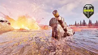 World of Tanks Funny Moments - Slippery when wet (WOT SHORTS)