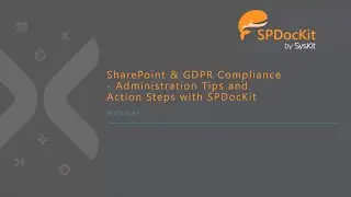 SharePoint and GDPR Compliance [Webinar]