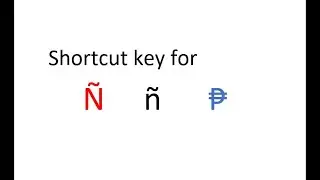 Shortcut key for Peso sign and capital and small 