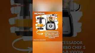 Multiprocessador Mondial Turbo Chef 5 Em 1 MPN-01-B 1000W Preto 110V ! Somente R$299,90.