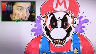 LA HISTORIA DE MARIO.EXE *MUCHO MIEDO* | VIDEOREACCION ANIMACION TIK TAK DRAW MY LIFE ZETTAGAMER