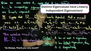 Distinct Eigenvalues Have Linearly Independent Eigenvectors