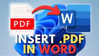 How to insert Pdf File in Microsoft Word