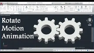 How To Create 3D Gear Rotate Motion Animation In AutoCAD - Script (Rotate) Command