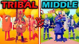 MIDDLE AGE KINGDOM vs TRIBAL WARRIORS - Totally Accurate Battle Simulator | TABS