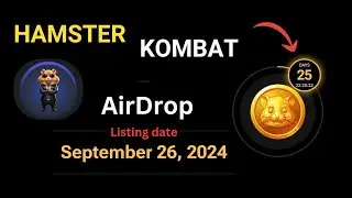 Hamster Kombat TGE and AirDrop September 26th! | Save the Date| 🗓