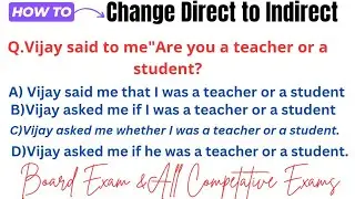 Reported Speech: Interrogative Sentence||How to Change Direct To Indirect in Interrogative