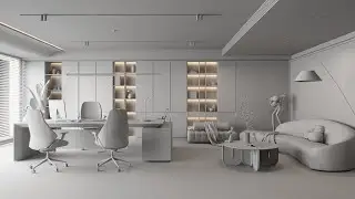 Office Lighting and phasing animation in 3ds max. 