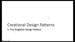 Singleton Design Pattern