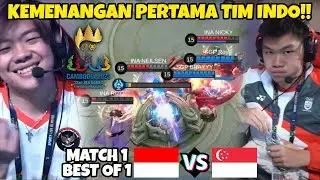 Akhirnya Kemenangan Pertama Untuk Timnas Men MLBB INDONESIA!!  INDONESIA VS SINGAPORE MATCH 1
